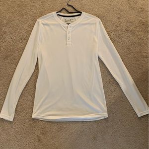 White Under Armour Henley Long Sleeve Shirt